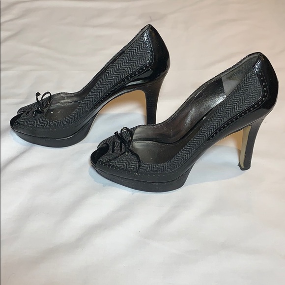 Marc Fisher Tweed & Patent Leather Heels Size 8 - Picture 6 of 8